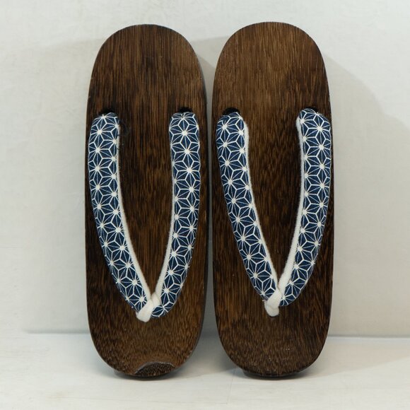 Geta Japanese Traditional Sandal Dark Brown paulownia wood Kyoetsu Thong Shoe - Picture 4 of 12